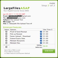 LargeFiles ASAP file upload window